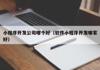 小程序开发公司哪个好（软件小程序开发哪家好）